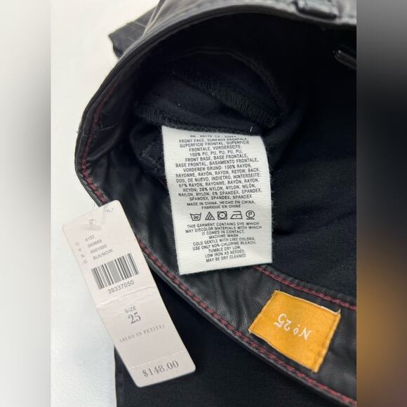 NWT Pilcro and the Letterpress Anthropologie The Stet Faux Leather Moto Pant 25 - Picture 15 of 16